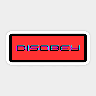 Disobey the Norm Typography Tee Sticker